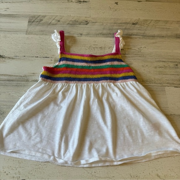 Mini Boden Other - Mini Boden Girls 11-12Y Summer Boho Cotton Sleeveless Blouse Tank Top White